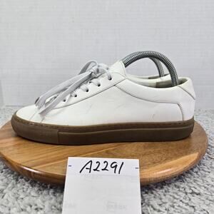 Koio Capri Low White Gum Leather Lace Up Casual Lifestyle Daily Sneaker Women 39